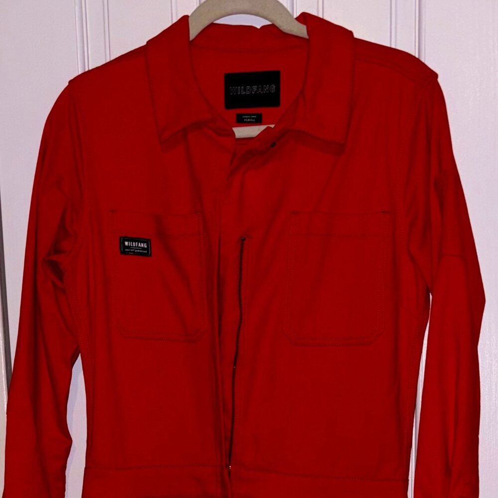 Wildfang Red-Orange Long Sleeve Coverall